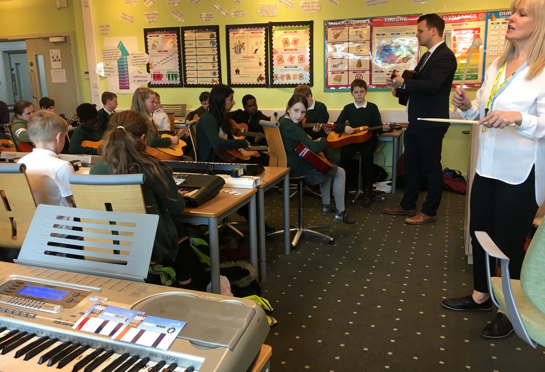 Fran Hannan demonstrates JustPlay in the classroom.
